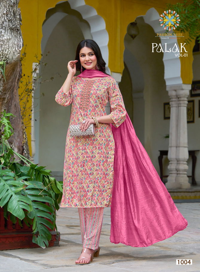 Palak Vol 1 By Passion Tree Straight Cut Kurti With Bottom Dupatta Wholesale Shop In Surat